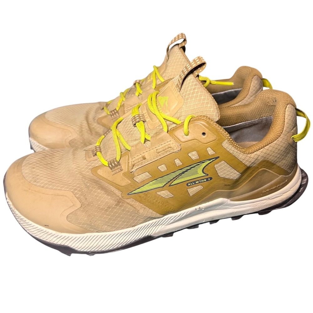 Altra Lone Peak All-Wthr Low 2 Mens 9 Trail Running Shoes Tan hiking AL0A7R6J990
